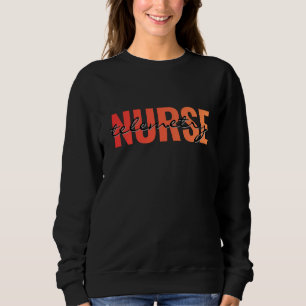 Telemetrie-Krankenschwester Moderne Typografie Sweatshirt
