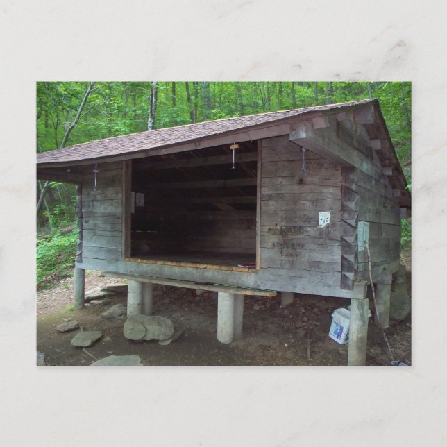 Telephone Pioneers Shelter Appalachian Trail Postkarte (Vorderseite)