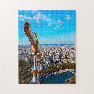 Telescope Eiffel Tower Paris. Puzzle