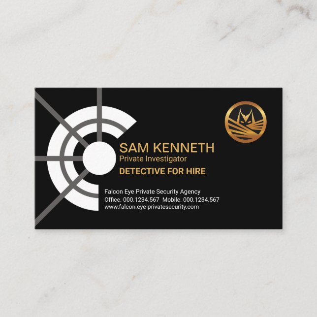 Telescopic Eye Gun Scope Private Investigation Visitenkarte (Vorderseite)