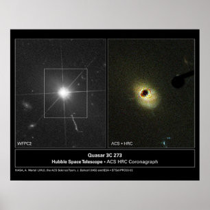 Teleskop des Quasar-3C 273 Hubble Poster