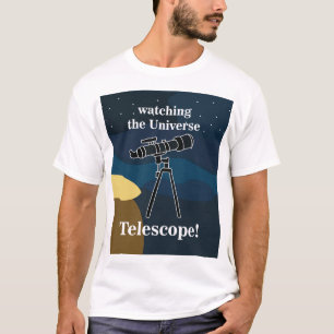 Teleskop Nachthimmel Astronomie Sternengucken Hobb T-Shirt