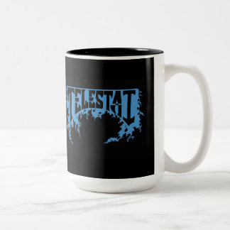 Telestai blaue Logo-Kaffeetasse Zweifarbige Tasse