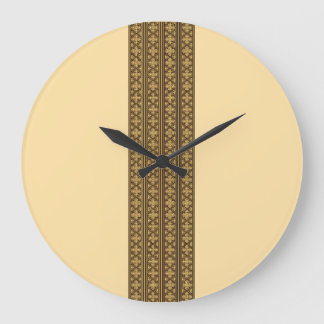 Telet-Kreuzanhänger-Beign auf braun Große Wanduhr