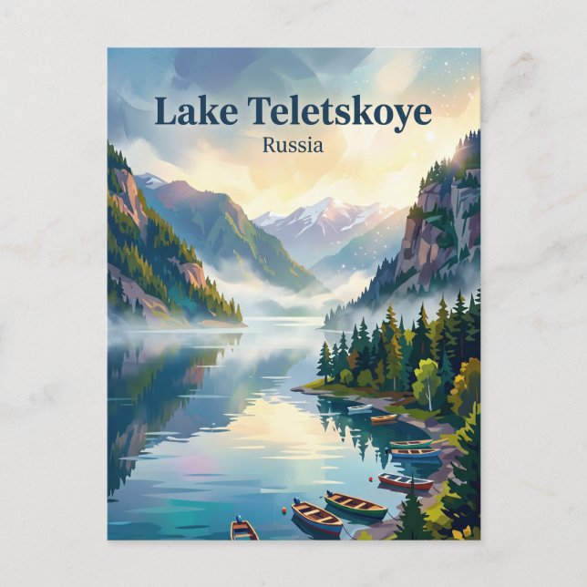 Teletskoje-See Russland Postkarte (Vorderseite)