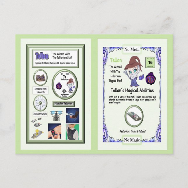 Tellan - Tellurium Trading Card Postkarte (Vorderseite)