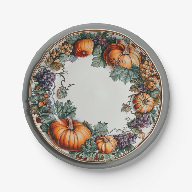 Teller, 17,78 cm Rundpapier Pappteller (Vorderseite)