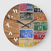 Teller alter Lizenzen Design Large Clock