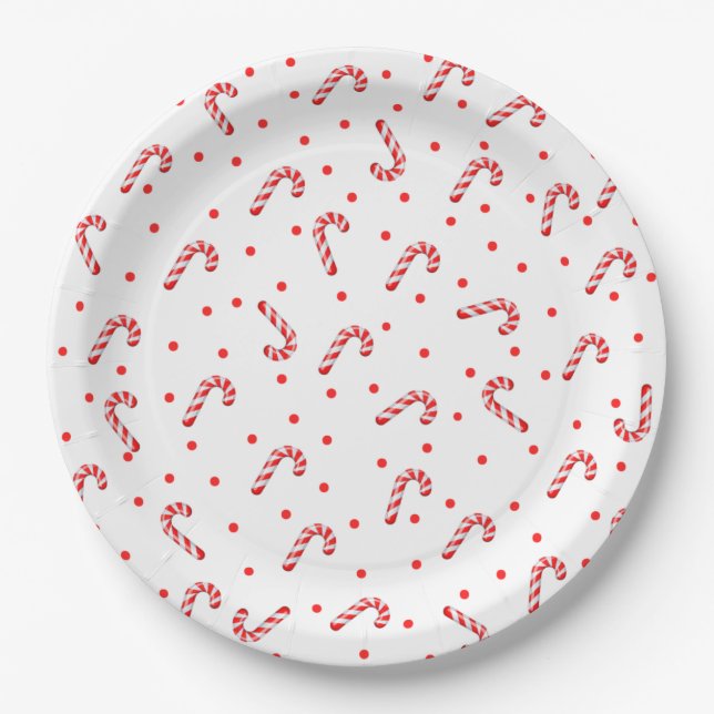 Teller aus Candy Canes und Dots Paper (Vorderseite)