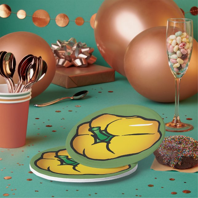 Teller aus gelbem Pfefferpapier (Von Creator hochgeladen)