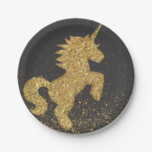 Teller aus Gold und Black Unicorn