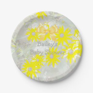 Teller aus hübschem Grau und Gelb-Daisy