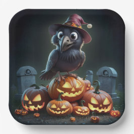 Teller aus Karton Serie 1 Krähe 03