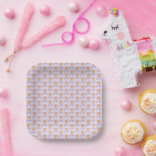 Teller aus lila Babypapier