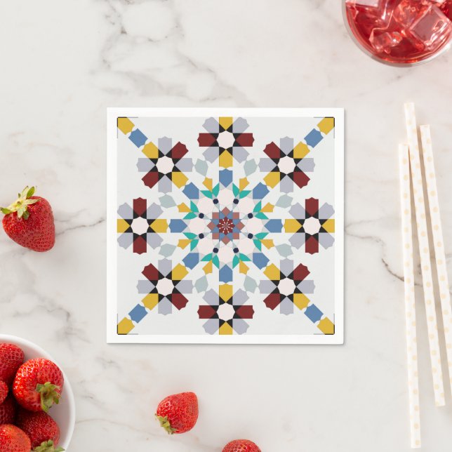 Teller aus Moroccan Zelije!Moroccan Zell Serviette (Beispiel)