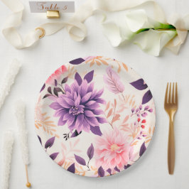 Teller aus niedlich rosa Blume