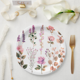 Teller aus niedlich rosa Blume