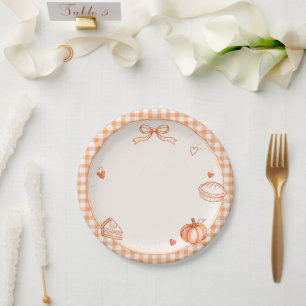 Teller aus Papier für Baby-Party im Herbst Little 