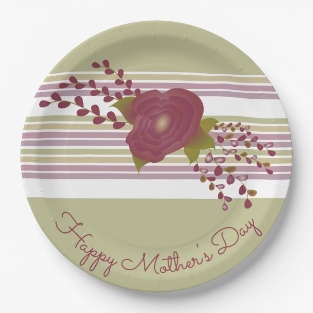 Teller aus Pastellstreifen (Vorderseite)