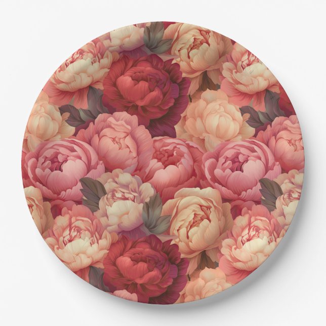 Teller aus Peony Paper (Vorderseite)