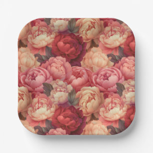 Teller aus Peony Paper