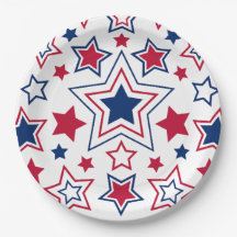 Teller aus Red White & Blue Stars