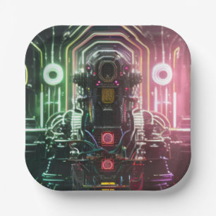 Teller aus robotem 1-Quadrat