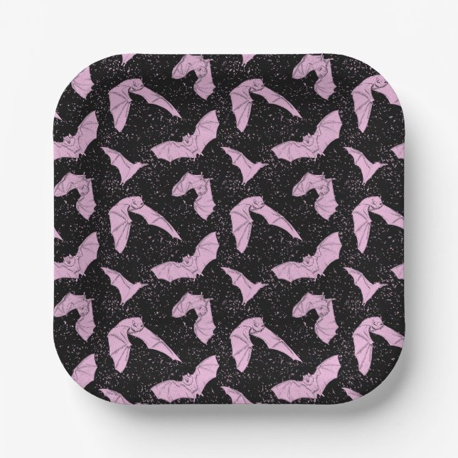 Teller aus rosa Bat Paper (Vorderseite)