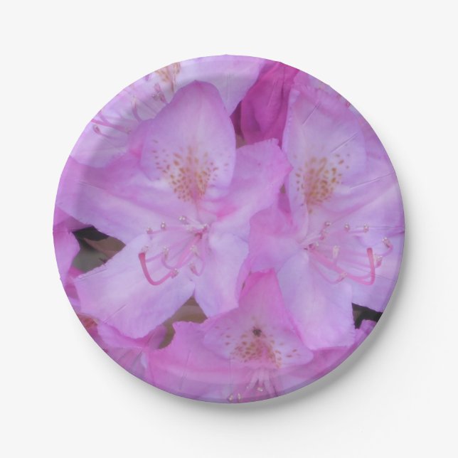 Teller aus rosa Blumenpapier (Vorderseite)