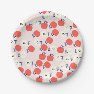 Teller aus rotem Apfelpapier