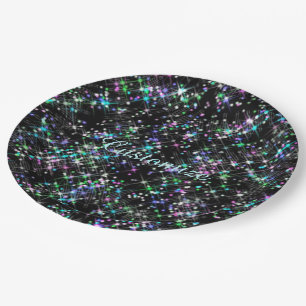 Teller aus schwarzem Star-Staubpapier