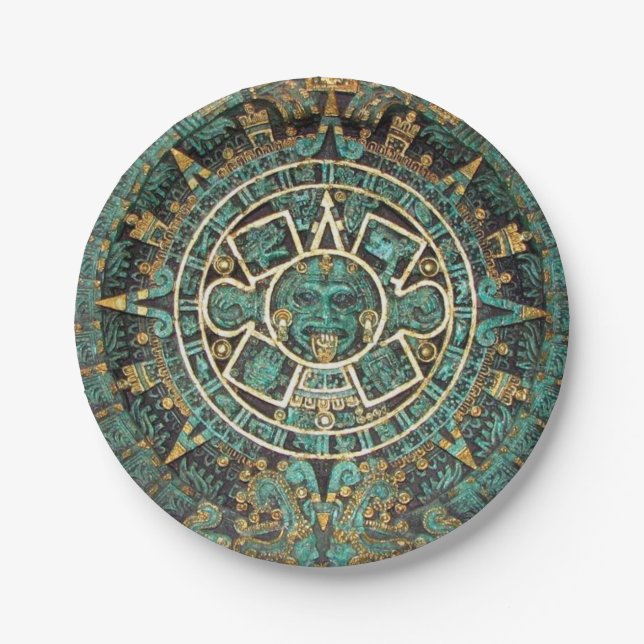 Teller, Aztec Pappteller (Vorderseite)