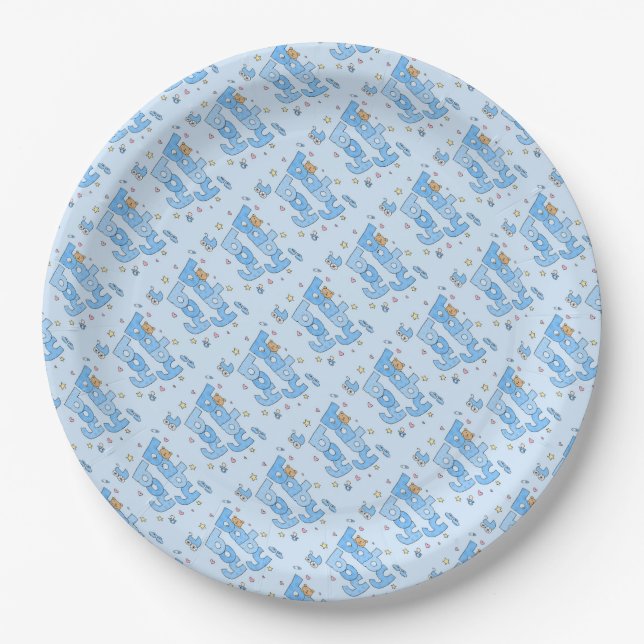 Teller/Baby Boy Pappteller (Vorderseite)