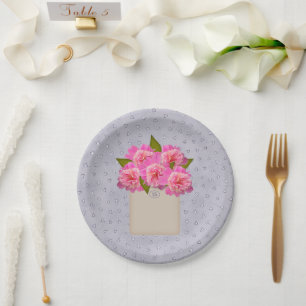 Teller Country Crock Of Peonies