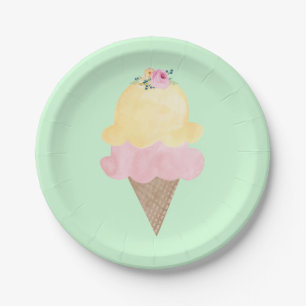 Teller des Grünbuchs "Watercolor Ice Creme Cone"