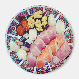 Teller des köstlichen Sushi Kühlschrank Magnet