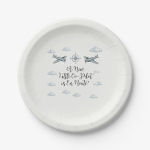 Teller für Baby Shower Luftwaffe Kleiner Co-Pilot