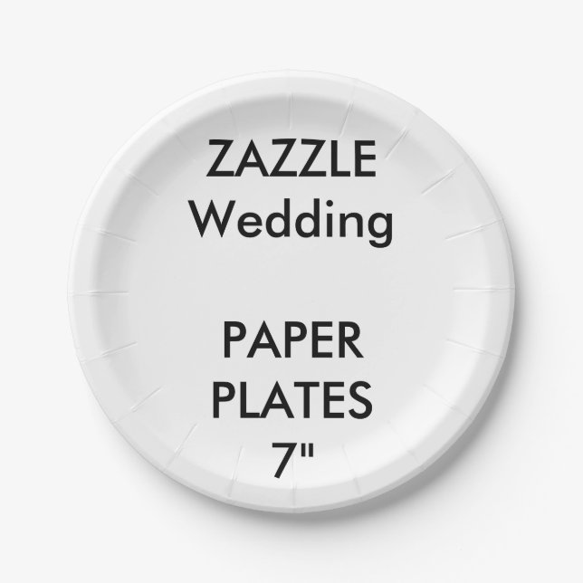 Teller für das Hochzeitspapier 7" (Vorderseite)