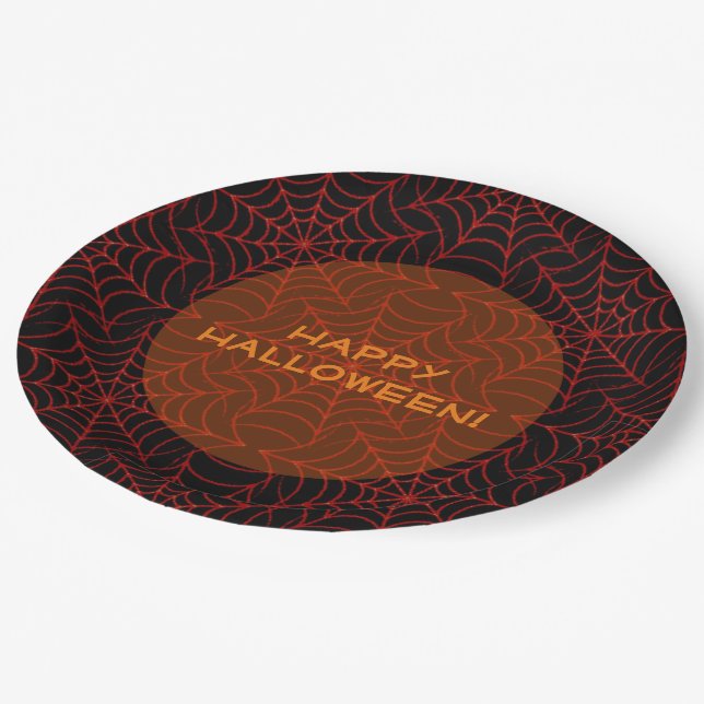 Teller für das Muster "Black & Orange Spider" (Schrägansicht)