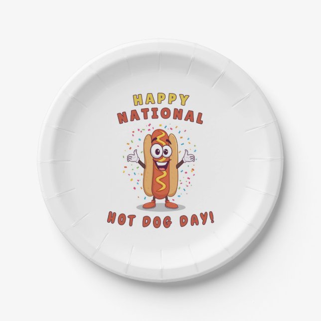 Teller für den Nationalen Hot Dog Tag (Vorderseite)