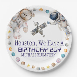 Teller für die Geburtstagsparty im Weltraum