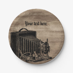 Teller für die Silhouette von Vintagen Kartons