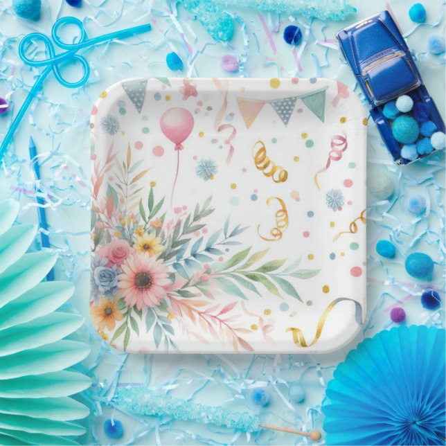 Teller für festes Blumengebäck - Teller (Party)