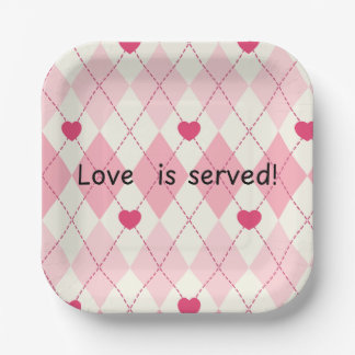 Teller für Herzpapier