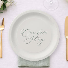Teller für Hochzeit in Salbeigrün von Our Love Sto