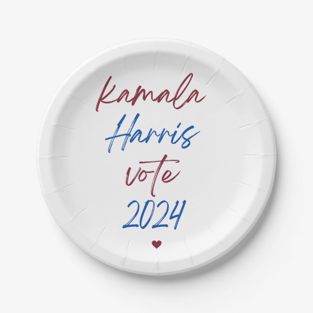 Teller für Kamala Harris 2024 (Vorderseite)