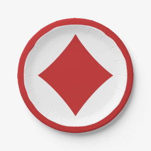 Teller für Kartenspielerpapiere - Diamant