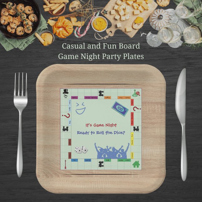Teller für lässige und Fun Board Game Night Party (Casual and Fun Board Game Night Party Plates)