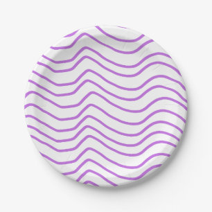 Teller für lila Wavy Line-Papiere
