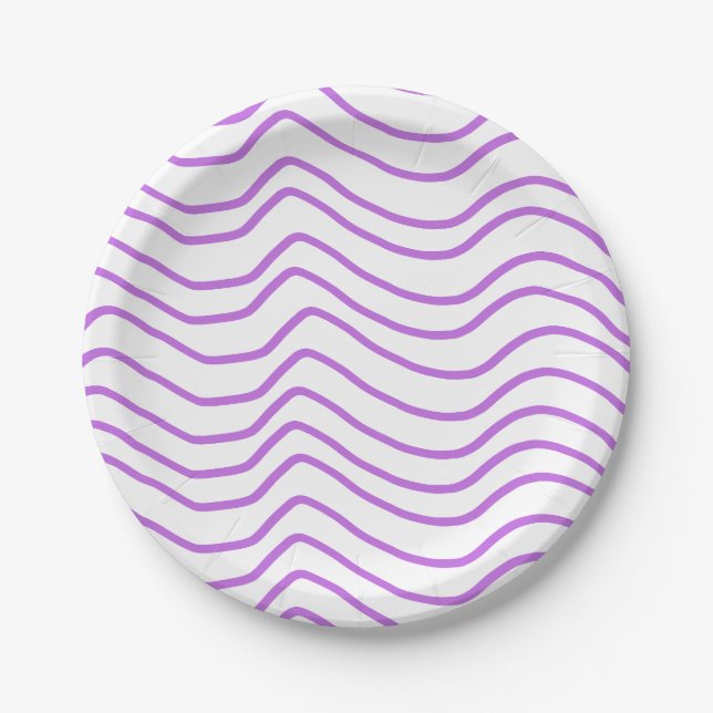 Teller für lila Wavy Line-Papiere (Vorderseite)